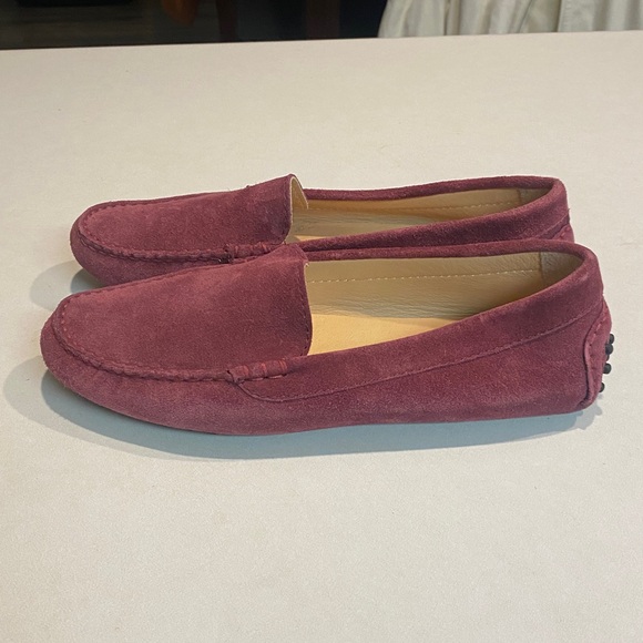 M. GEMI THE FELIZE SUEDE DRIVING SHOE MOCCASIN LOAFER BURGUNDY WOMENS SZ 39 - Picture 7 of 14